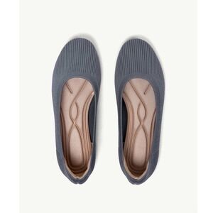 Womens Grey Knit Round Toe Ballet Flats Comfort Slip On Loafers‎ Size 39
